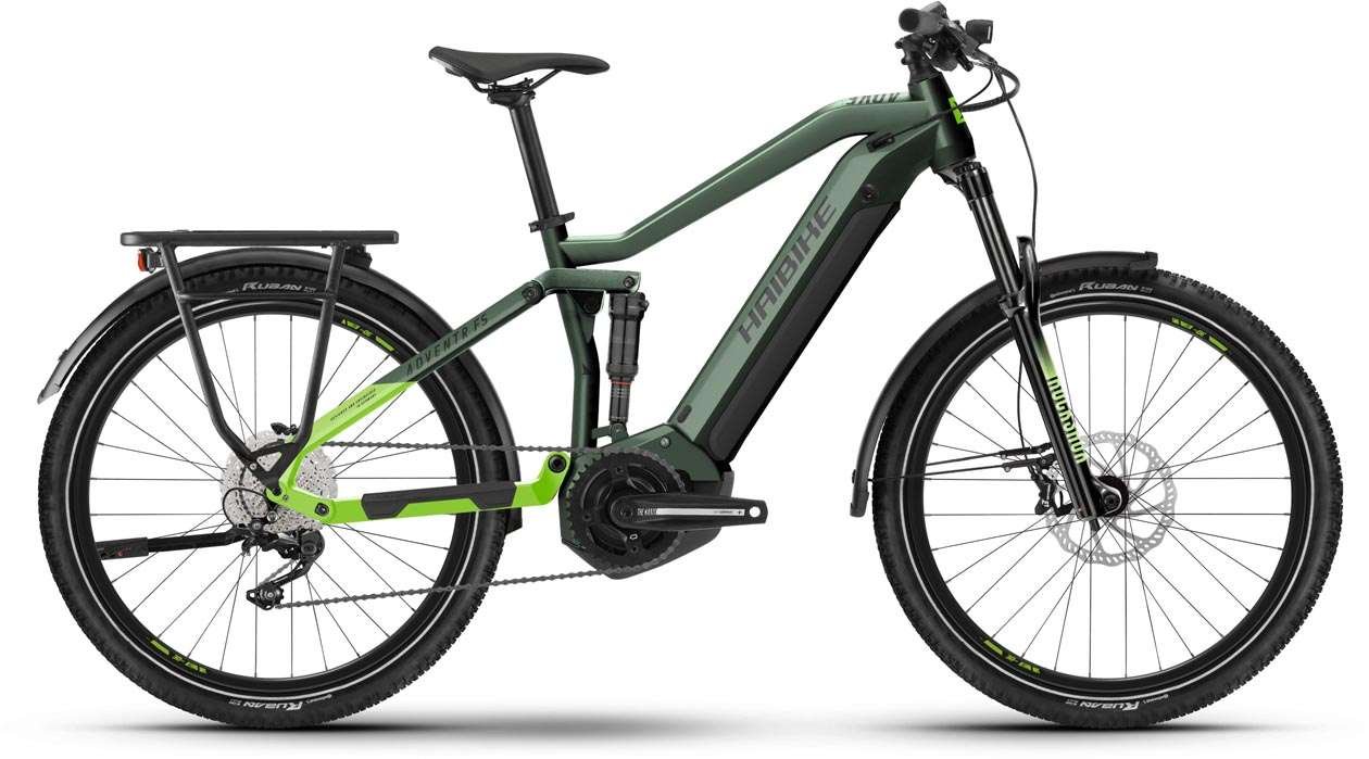 Haibike Adventr FS 8 Metallo lucido / Verde mela nero
