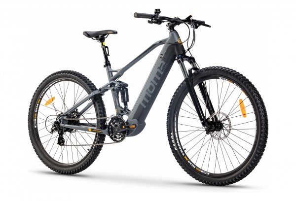 Moma Bikes – Bicicleta elétrica MTB com suspensão total 48 V 13 Ah