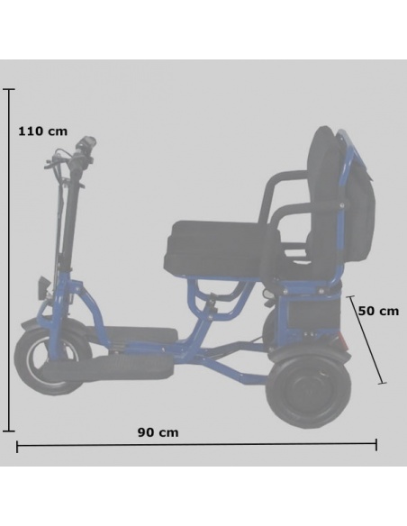 BOLA patinete eléctrico 3 ruedas para PMR estable con manillar alto - Imagen 14