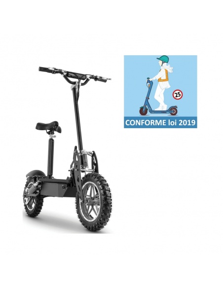 Patinete eléctrico Cross con asiento todoterreno 1000 vatios - Imagen 2
