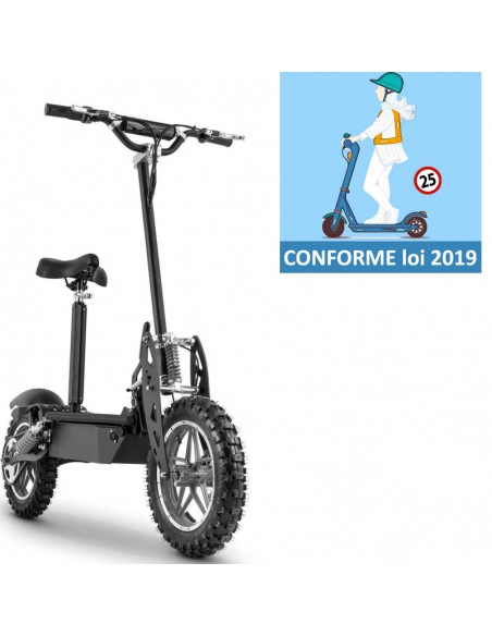 Patinete eléctrico cross con asiento todoterreno 1000 vatios litio - Imagen 2