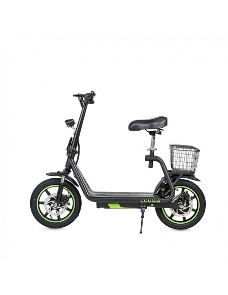 Bicicleta eléctrica sin pedales COGGIA con cesta 500 vatios plegable - Imagen 2