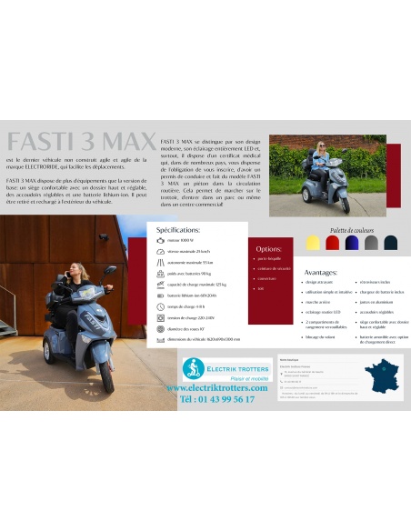 electroride fasti 3 max 1000 vatios scooter eléctrico para pmr - Imagen 8