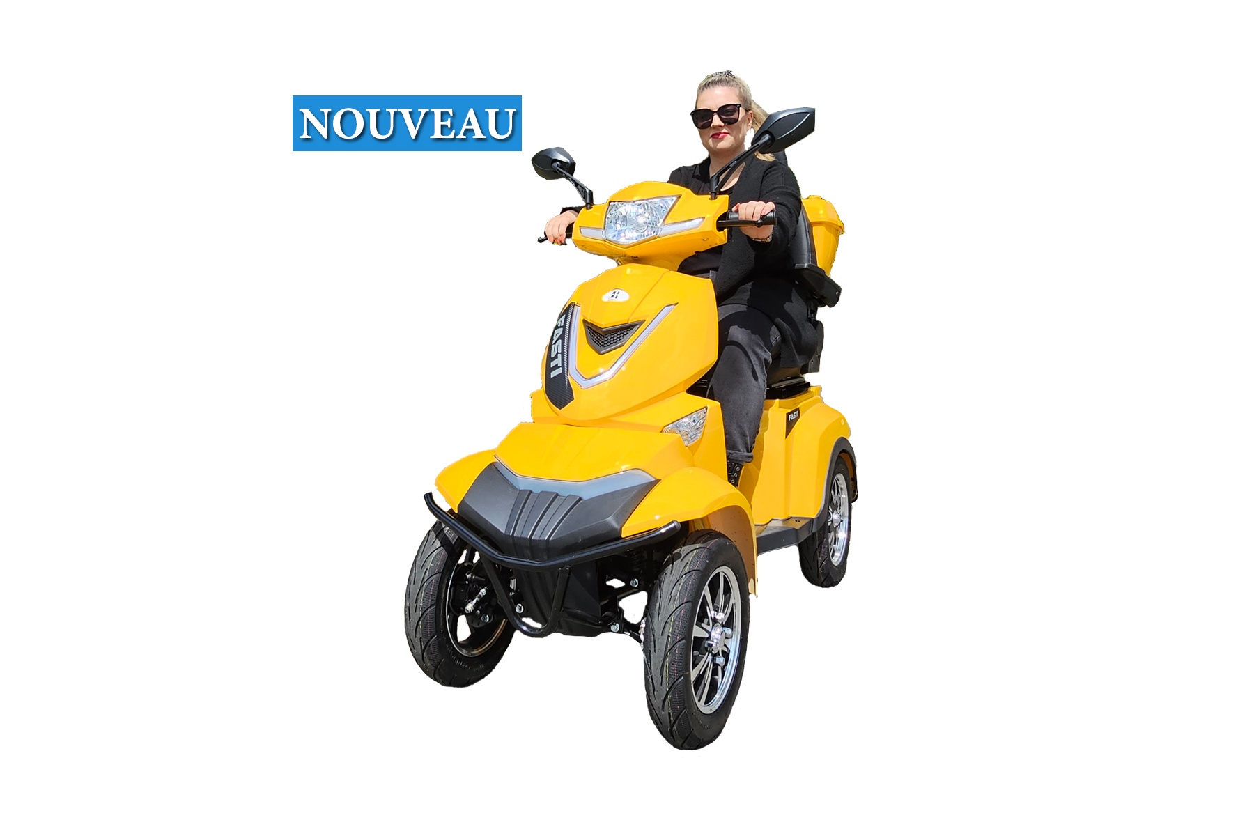 electroride FASTI 4 MAX 1000 vatios scooter eléctrico 4 ruedas para PMR homologado para carretera