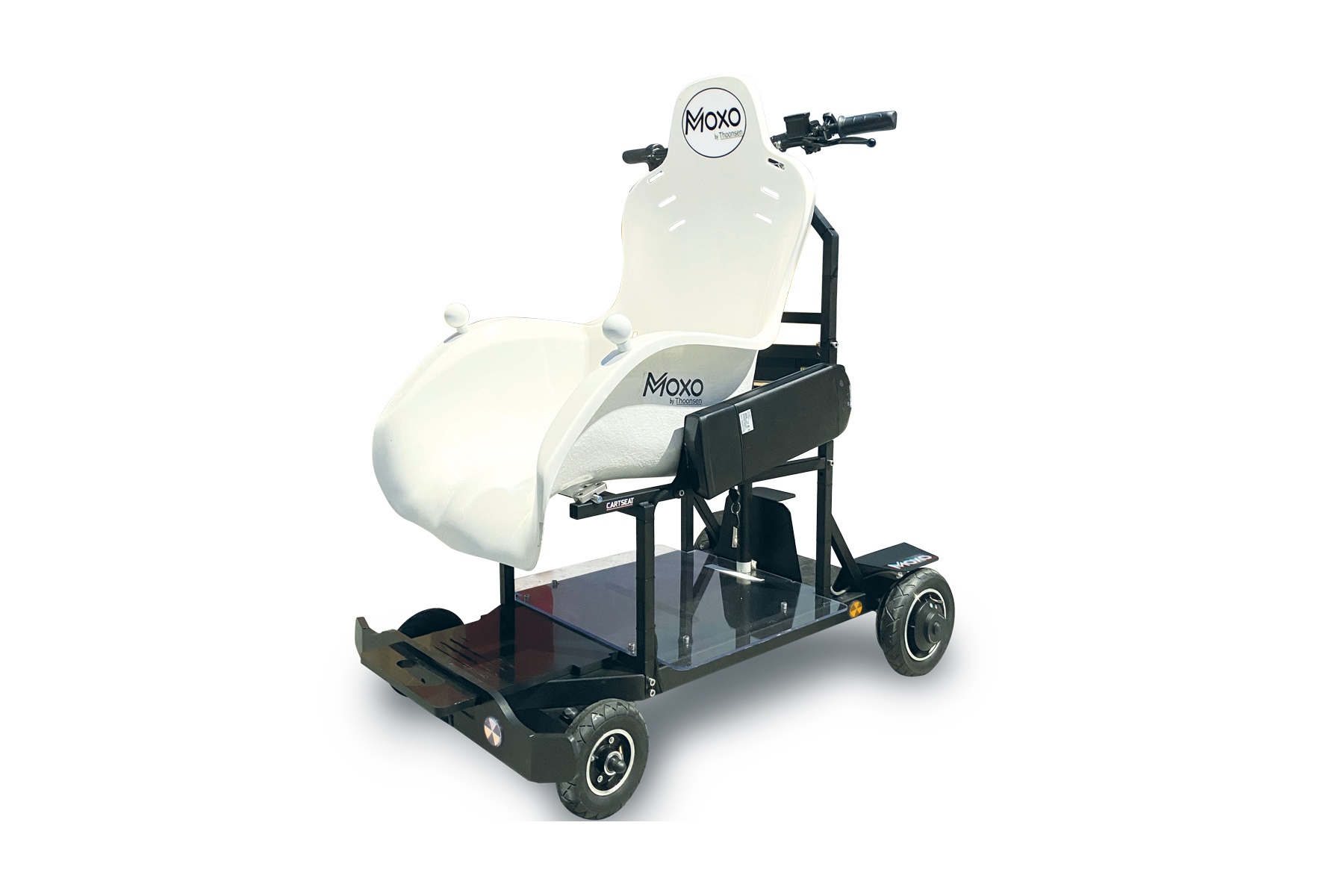 Silla de ruedas con asistencia eléctrica adaptada para PMR MOXO Carseat