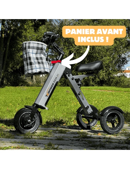MATE 4 patinete eléctrico 3 ruedas plegable 16 kg batería extraíble patinete eléctrico triciclo 3 ruedas para PMR ultraligero - Imagen 17