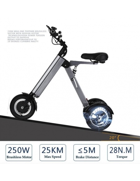MATE 4 patinete eléctrico 3 ruedas plegable 16 kg batería extraíble patinete eléctrico triciclo 3 ruedas para PMR ultraligero - Imagen 18