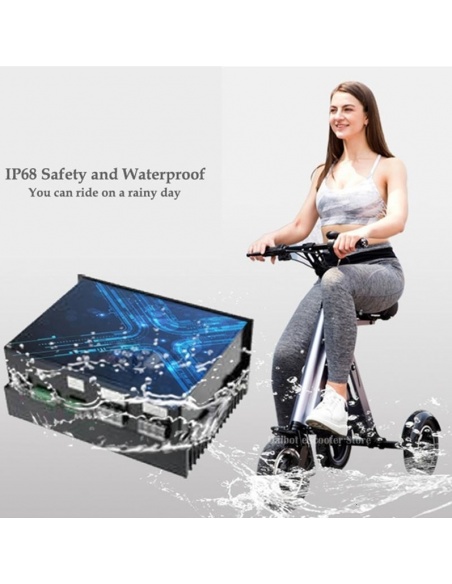 MATE 4 patinete eléctrico 3 ruedas plegable 16 kg batería extraíble patinete eléctrico triciclo 3 ruedas para PMR ultraligero - Imagen 22