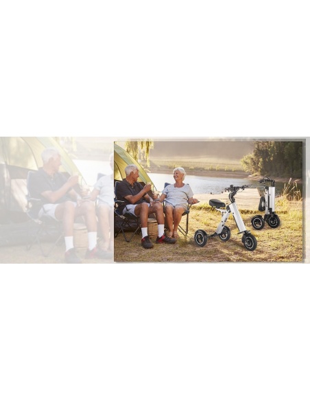 MATE 4 patinete eléctrico 3 ruedas plegable 16 kg batería extraíble patinete eléctrico triciclo 3 ruedas para PMR ultraligero - Imagen 33