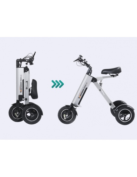 MATE 4 patinete eléctrico 3 ruedas plegable 16 kg batería extraíble patinete eléctrico triciclo 3 ruedas para PMR ultraligero - Imagen 34