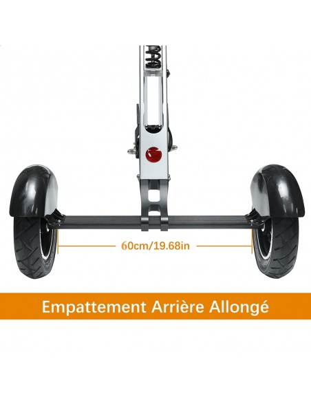 MATE 4 patinete eléctrico 3 ruedas plegable 16 kg batería extraíble patinete eléctrico triciclo 3 ruedas para PMR ultraligero - Imagen 8