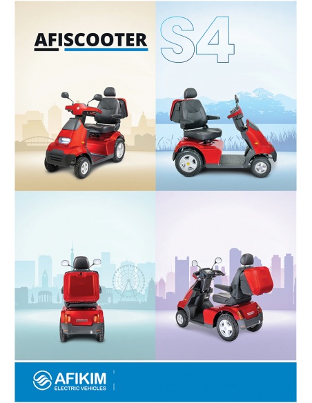 S4 scooter eléctrico 4 ruedas con asiento cómodo AFIKIM 1 plaza - Imagen 9