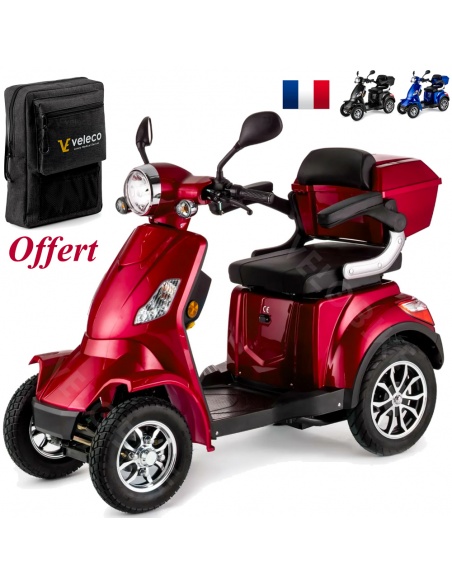 Scooter eléctrico 4 ruedas para personas mayores y PMR VELECO FASTER 1000 vatios - Imagen 2