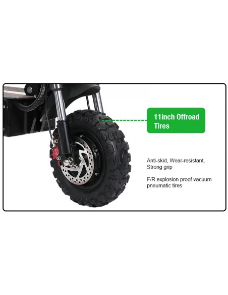 Patinete eléctrico FALCON de 3 ruedas, 5600 vatios, 3 motores, 60V 31Ah - Imagen 22