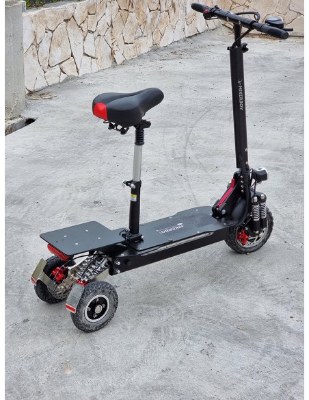 Patinete eléctrico con asiento para persona mayor todoterreno off-road 3 ruedas Hikerboys - Imagen 6