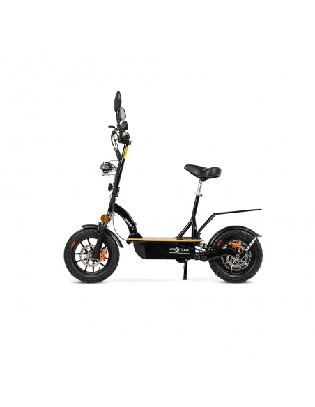 Patinete eléctrico Renton 1200 vatios con batería de litio, asiento y espacio para cesta trasera - Imagen 3