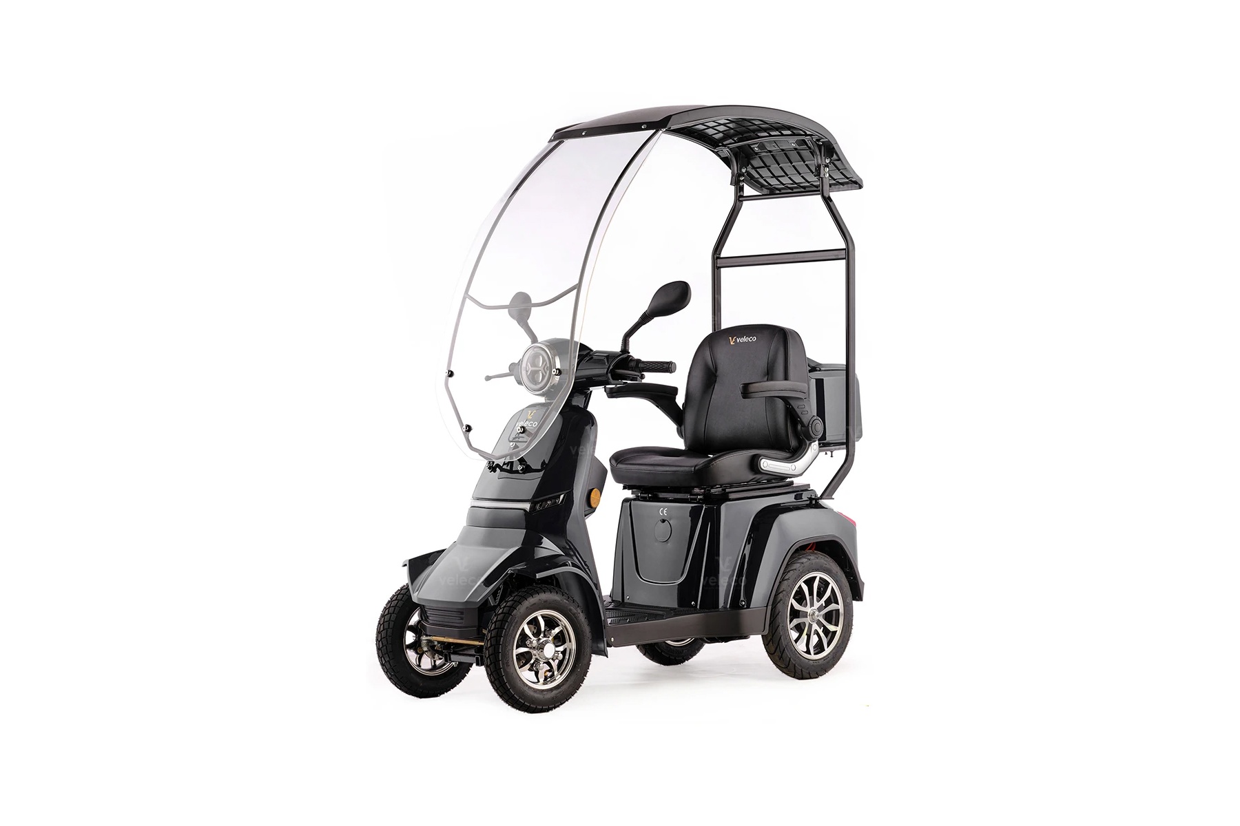Veleco Gravis con techo de vidrio, scooter para PMR, personas mayores y personas con discapacidad